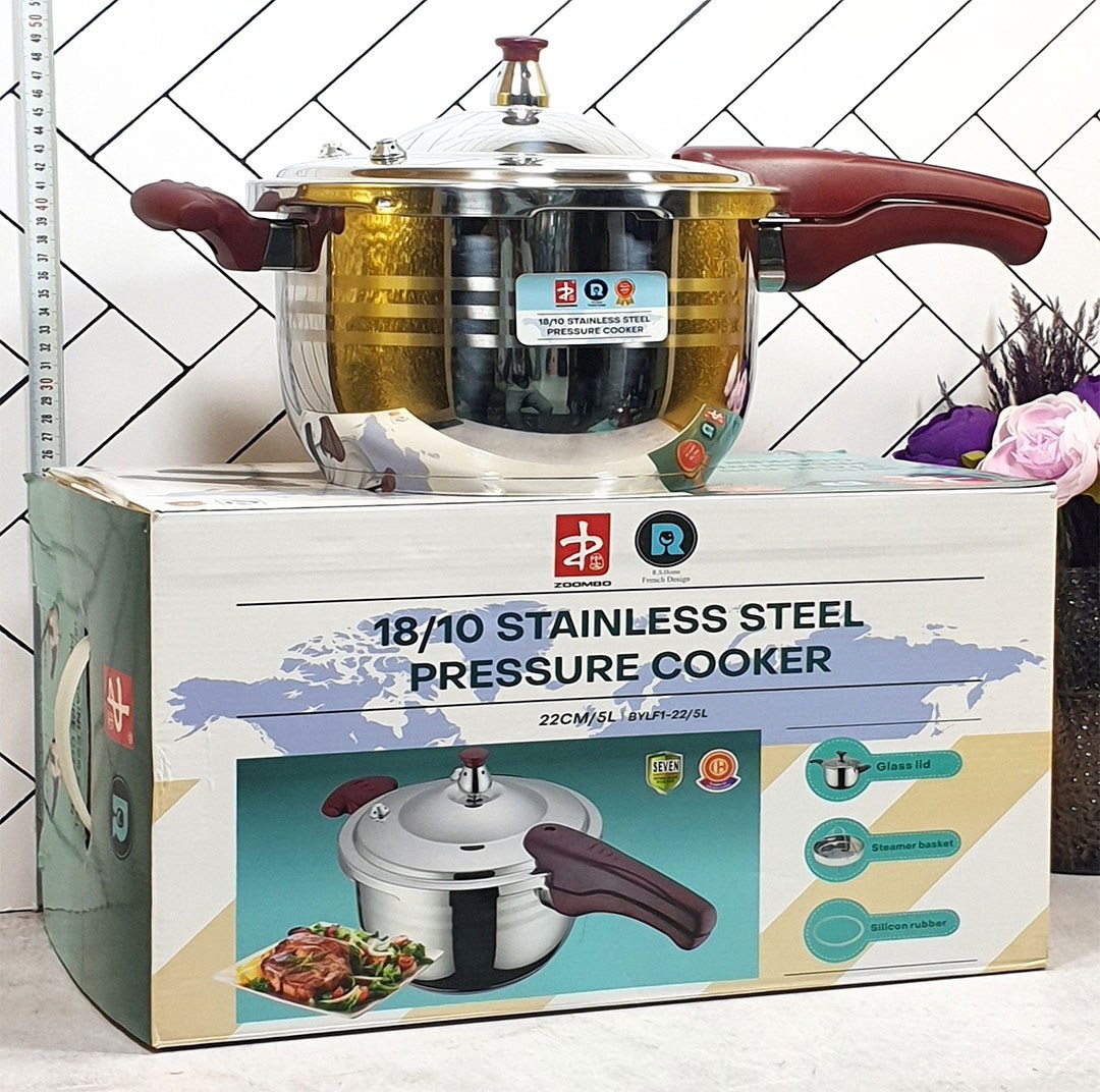 زودپز 5 لیتر تکدسته قرمز استیل نگیر