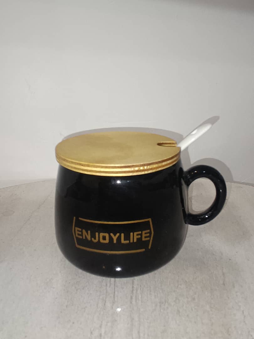 لیوان ماگ قاشقدار درب دار